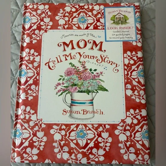 Mom, Tell Me Your Story…Please? Guided Journal Hardcover Book by Susan Branch! - Picture 1 of 6